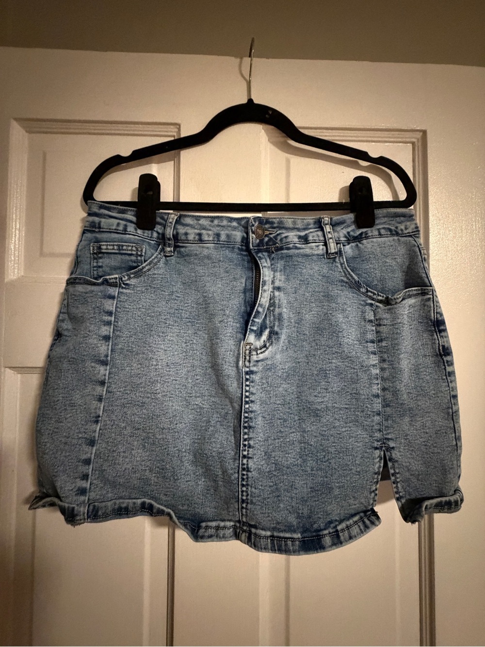 Light Wash Denim Mini Skirt Skort- Popular from TikTok